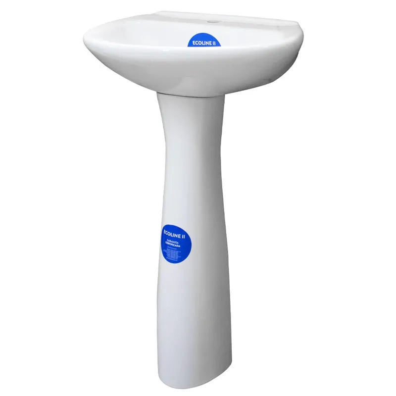 LAVATORIO ECOLINE BLANCO C/PEDESTAL