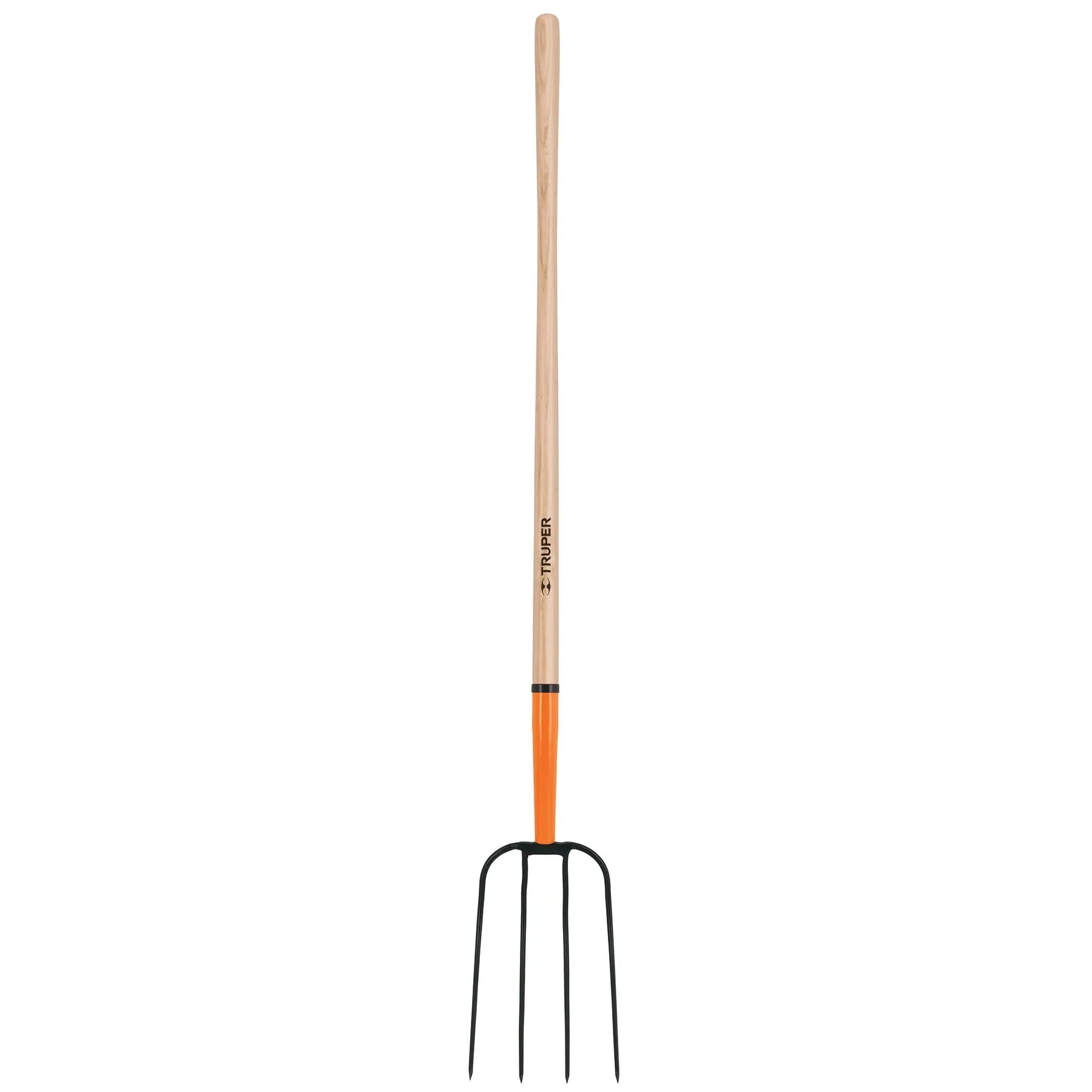 Bieldo para paja, 4 dientes, mango 48', Truper / 11003