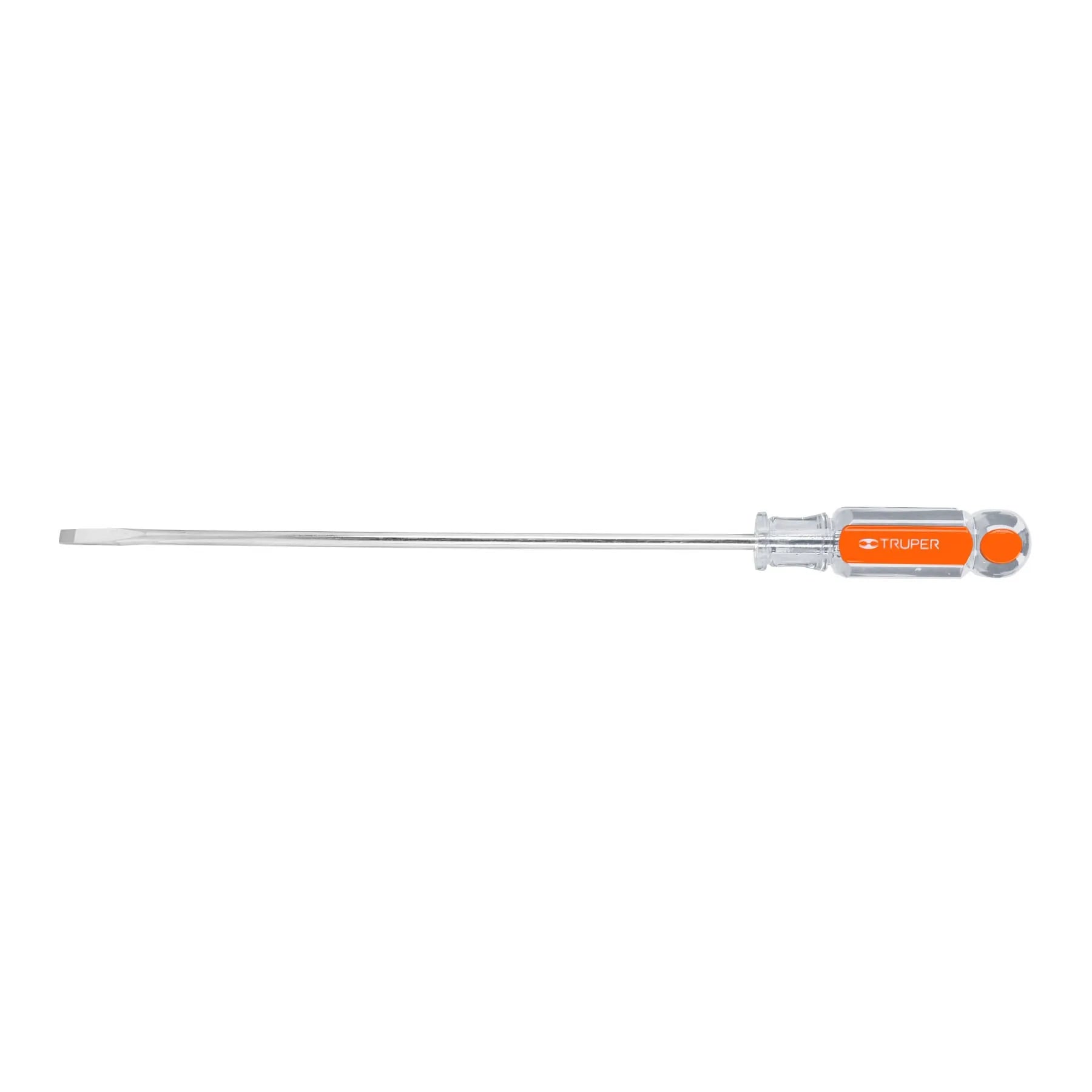 Desarmador cabinet 1/4" x 10" mango de acetato, Truper / 14044-