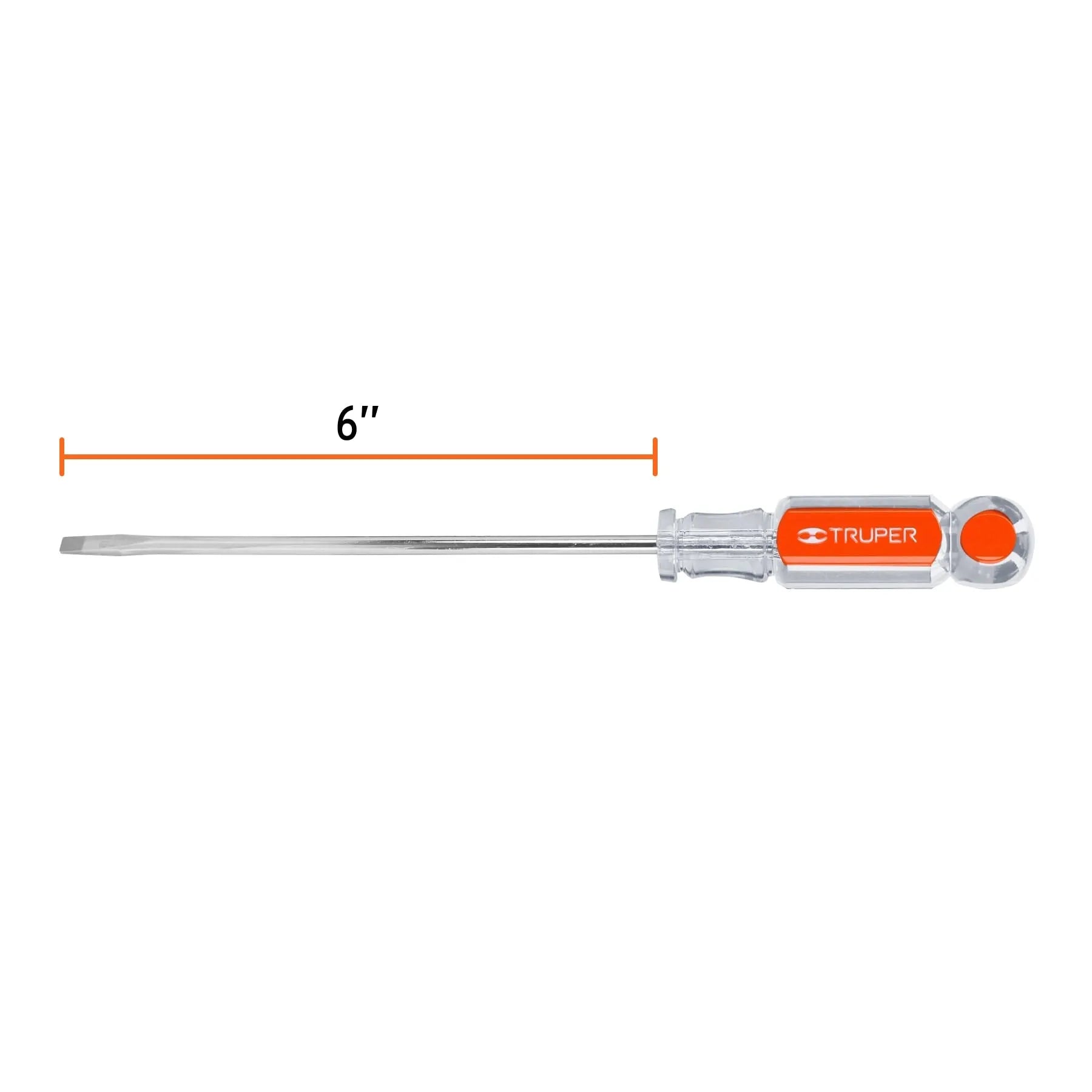 Desarmador cabinet 3/16" x 6" mango de acetato, Truper / 14038-