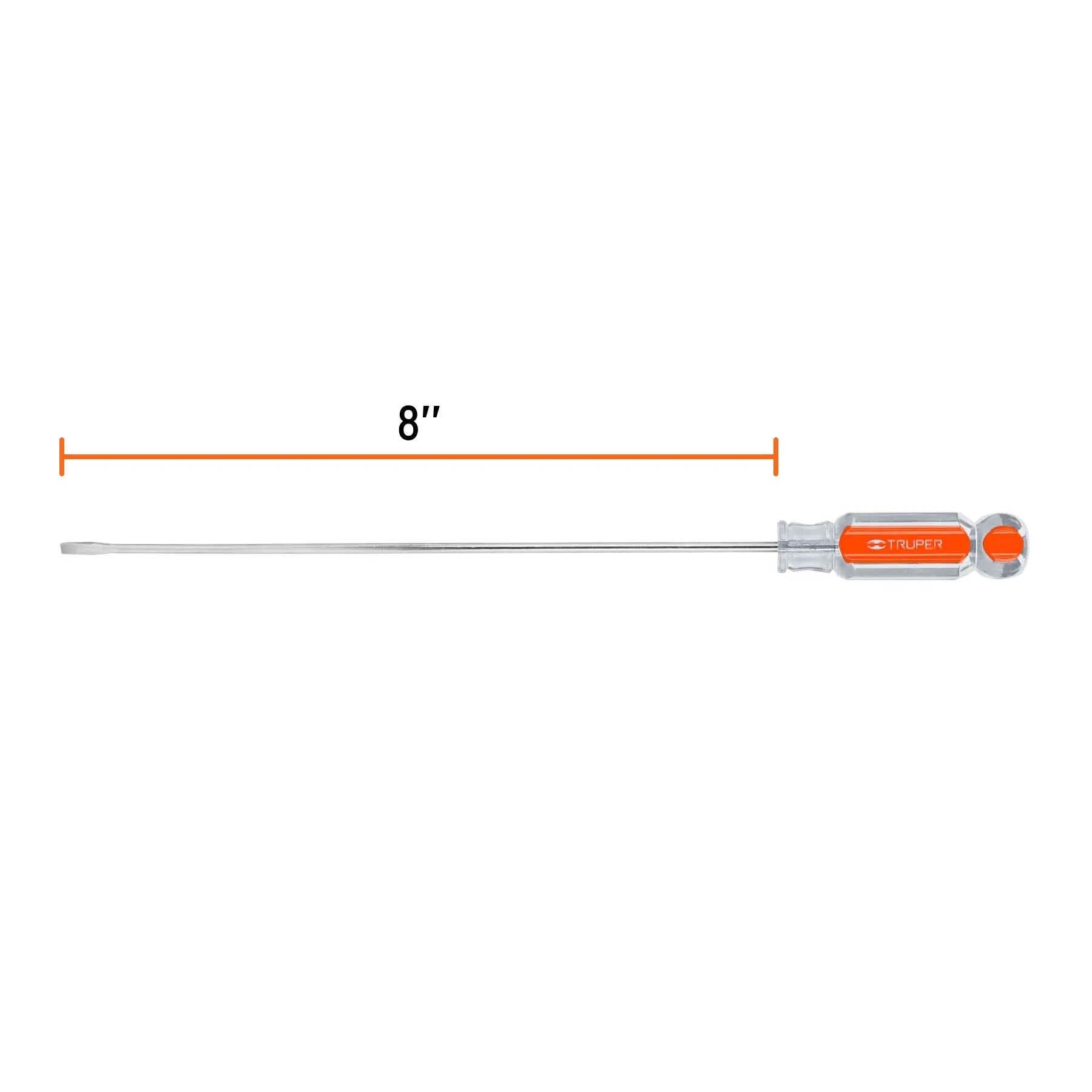 Desarmador cabinet 1/8" x 8" mango de acetato, Truper / 14026-
