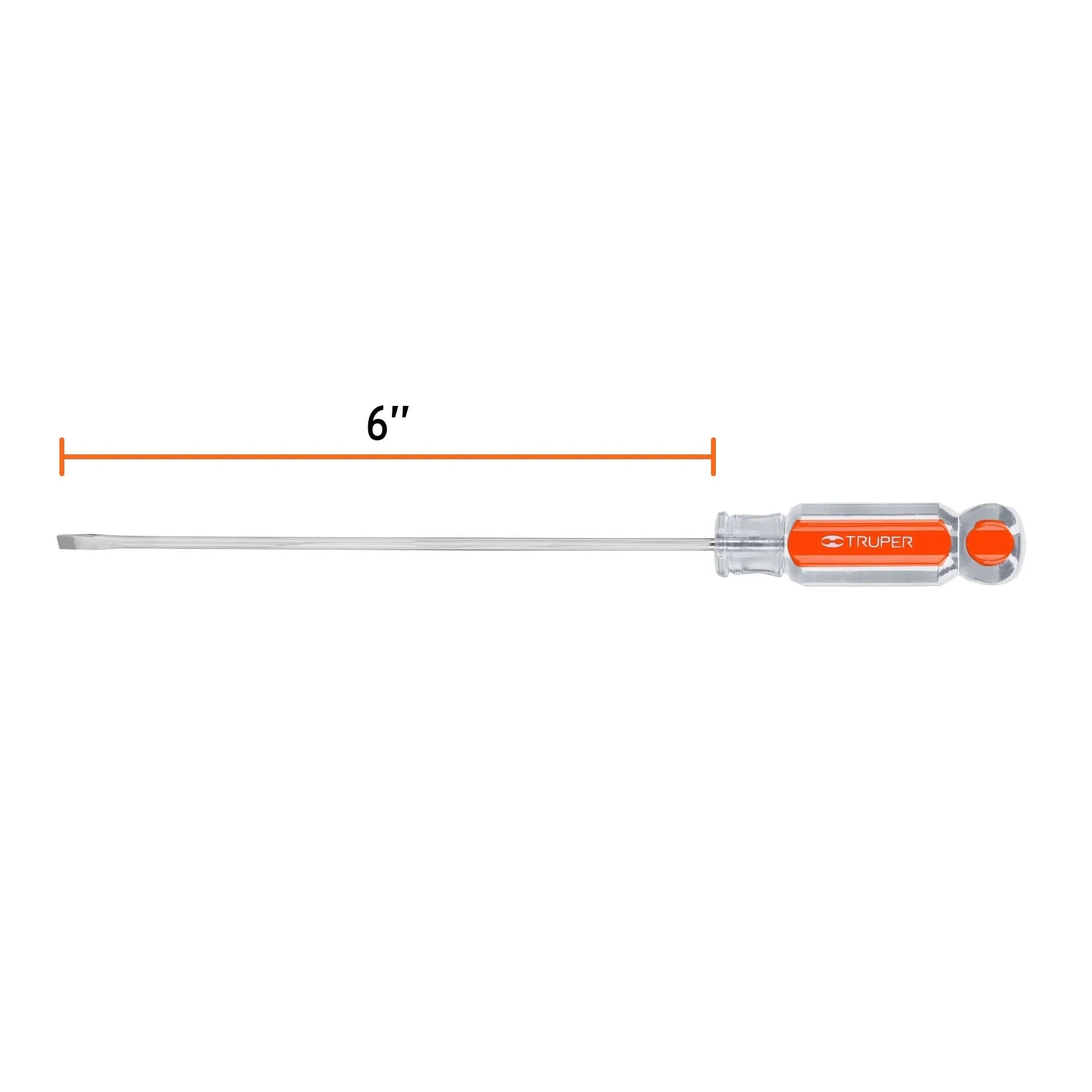 Desarmador cabinet 1/8" x 6" mango de acetato, Truper / 14023-