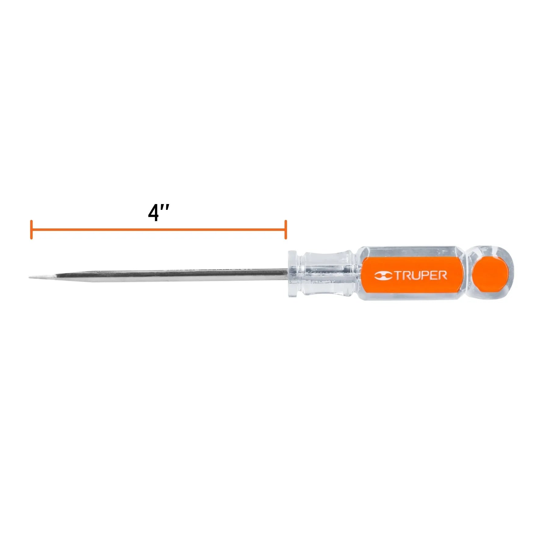 Desarmador plano 1/4" x 4" mango de acetato, Truper / 13996-