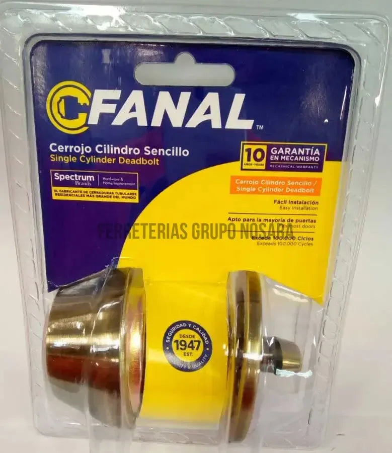 Cerrojo sencillo bronce antiguo Fanal / 90470-001-