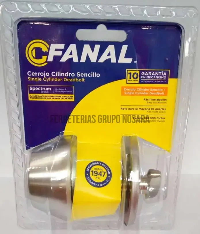 Cerrojo sencillo acero inoxidable Fanal / 90470-003-