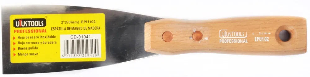 ESPATULA 2″ ACERO INOX M/MADERA UYUSTOOLS