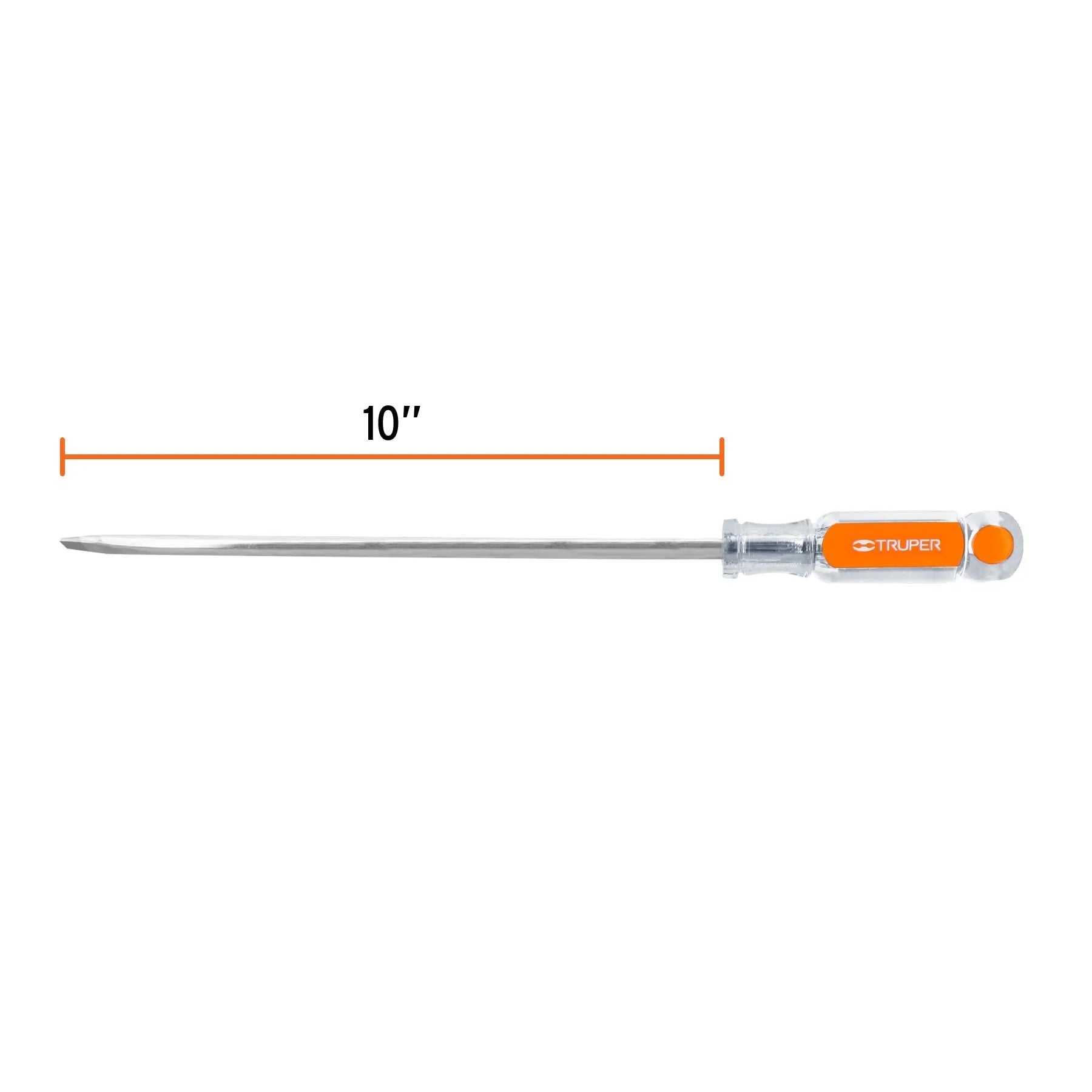 Desarmador plano 5/16" x 10" mango de acetato, Truper / 14005-