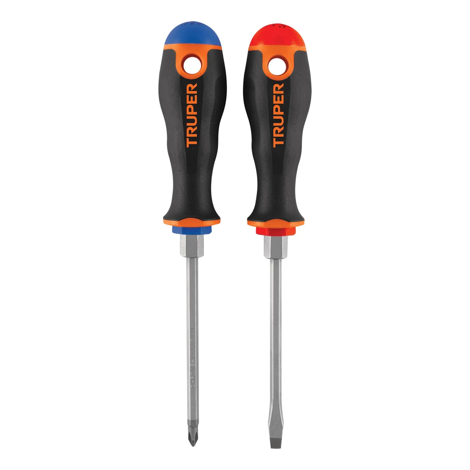 Dúo de desarmadores 3/16" x 4" mango Comfort Grip, Truper / 19623-