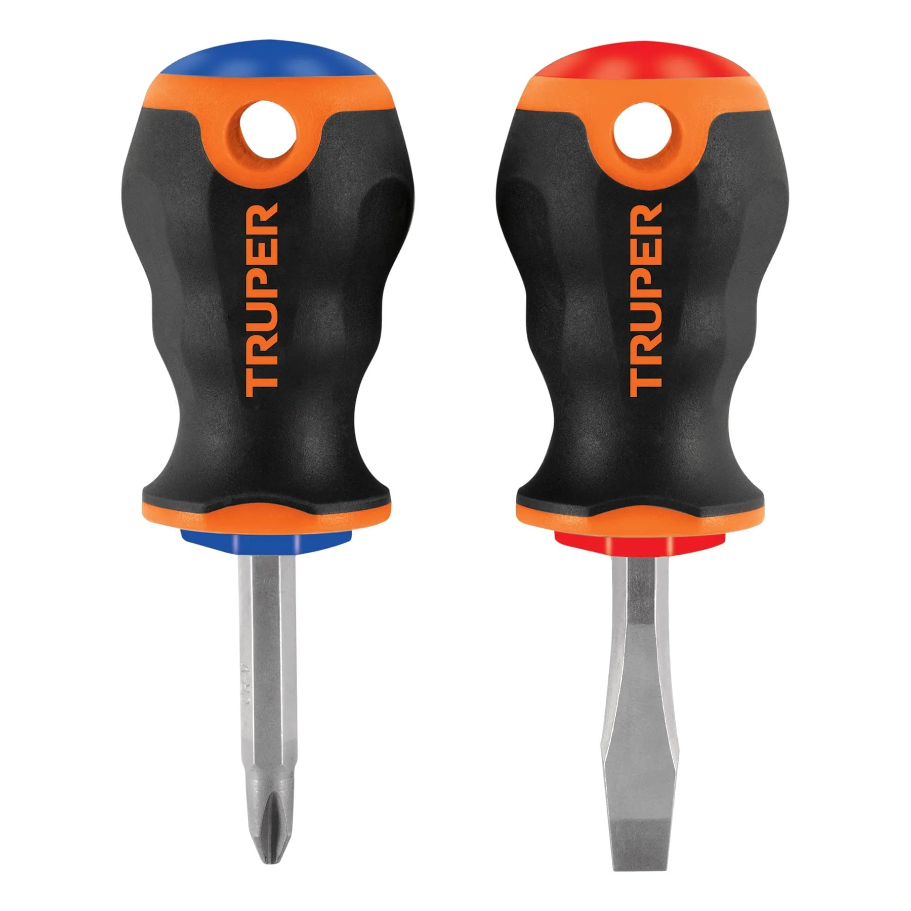 Dúo de desarmadores 1/4" x 1-1/2" mango Comfort Grip, Truper / 19624-