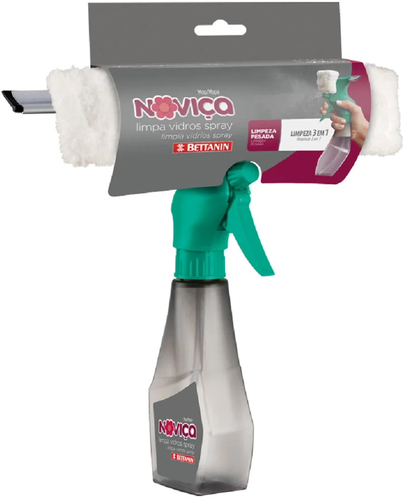 Atomizador limpia vidrios con spray plastico Novica