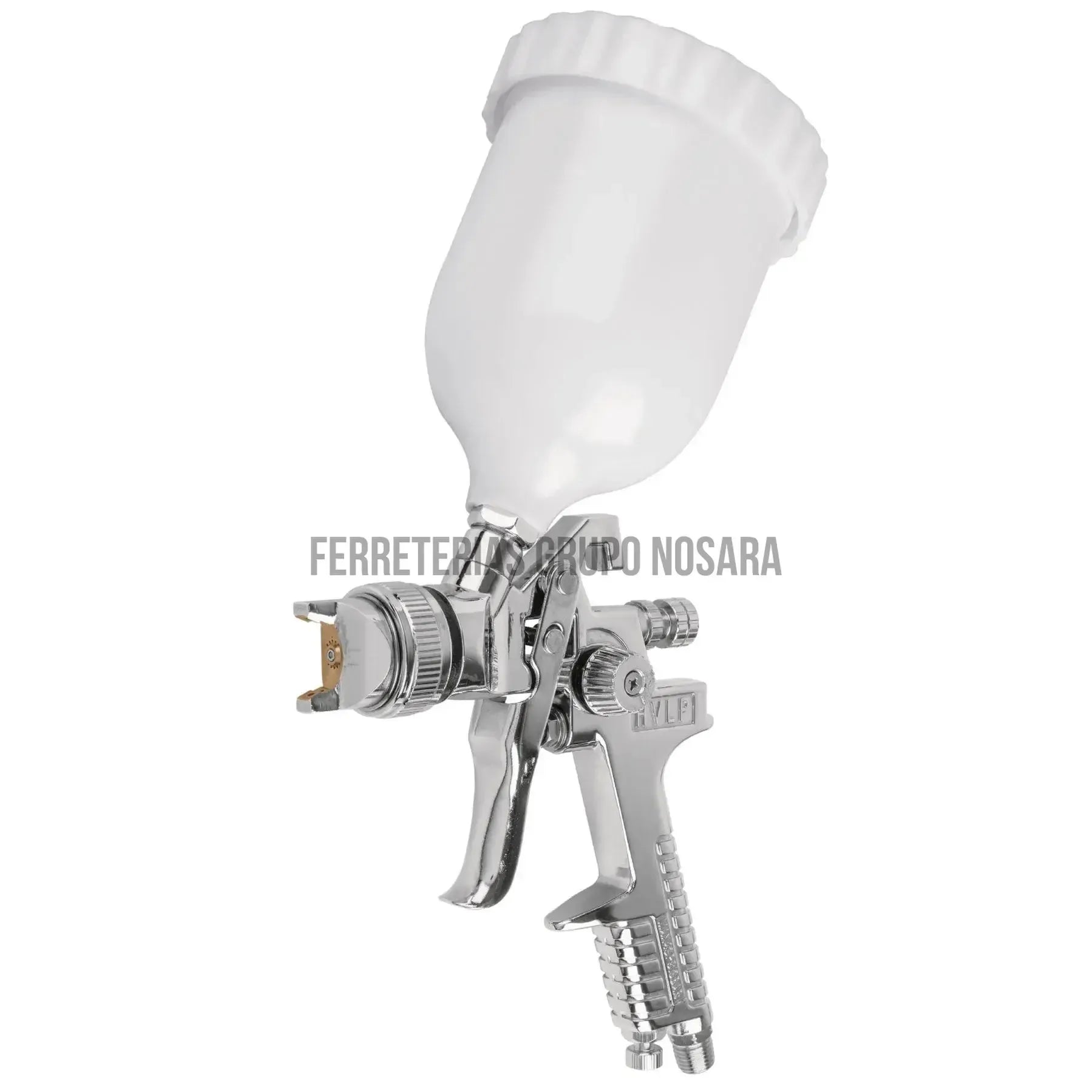 Pistola p/pintar gravedad HVLP vaso plástico, 2 mm, Truper / 12131-