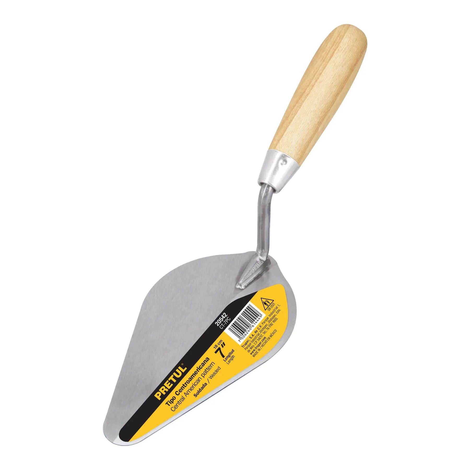 Cuchara para albañil 7" tipo centroamericana, Pretul / 20542-