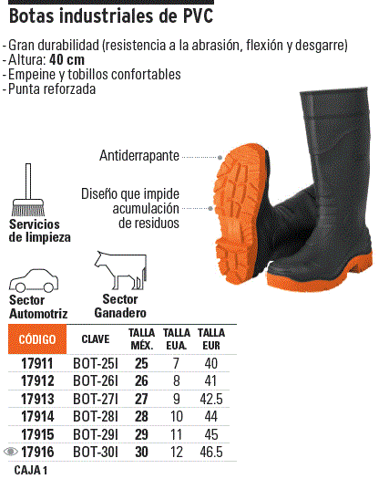 Botas industriales # 27, Truper / 17913