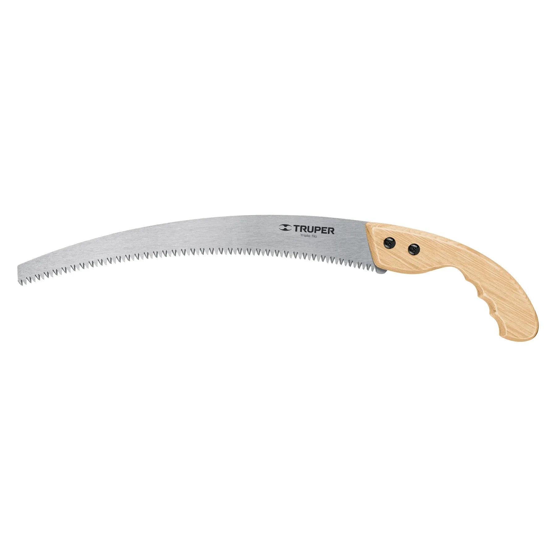 Serrucho de poda 14" hoja curva 6 DPP, mango madera, Truper / 18172-