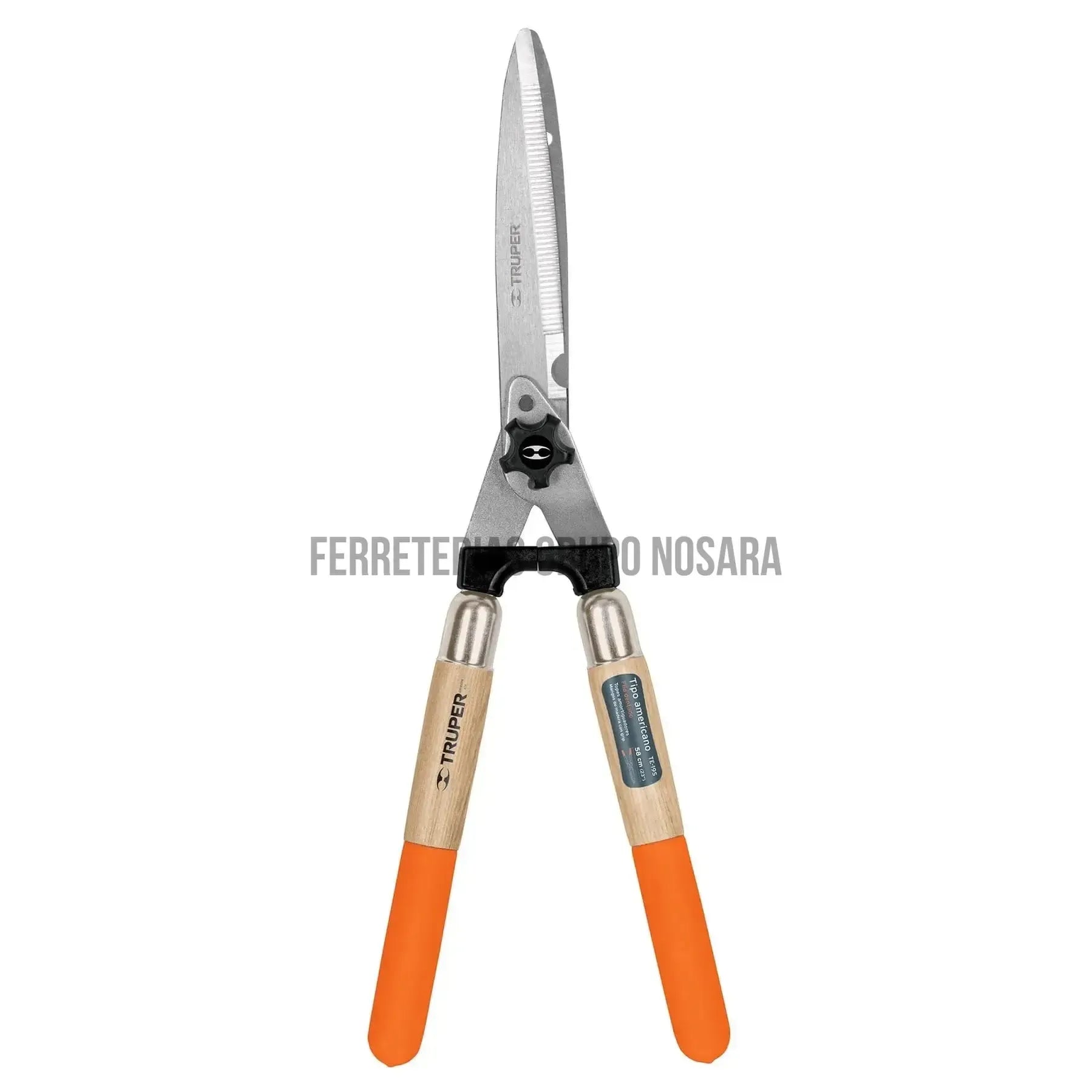 Tijera para poda 58 cm filo dentado mangos de madera c/grip / 18389-