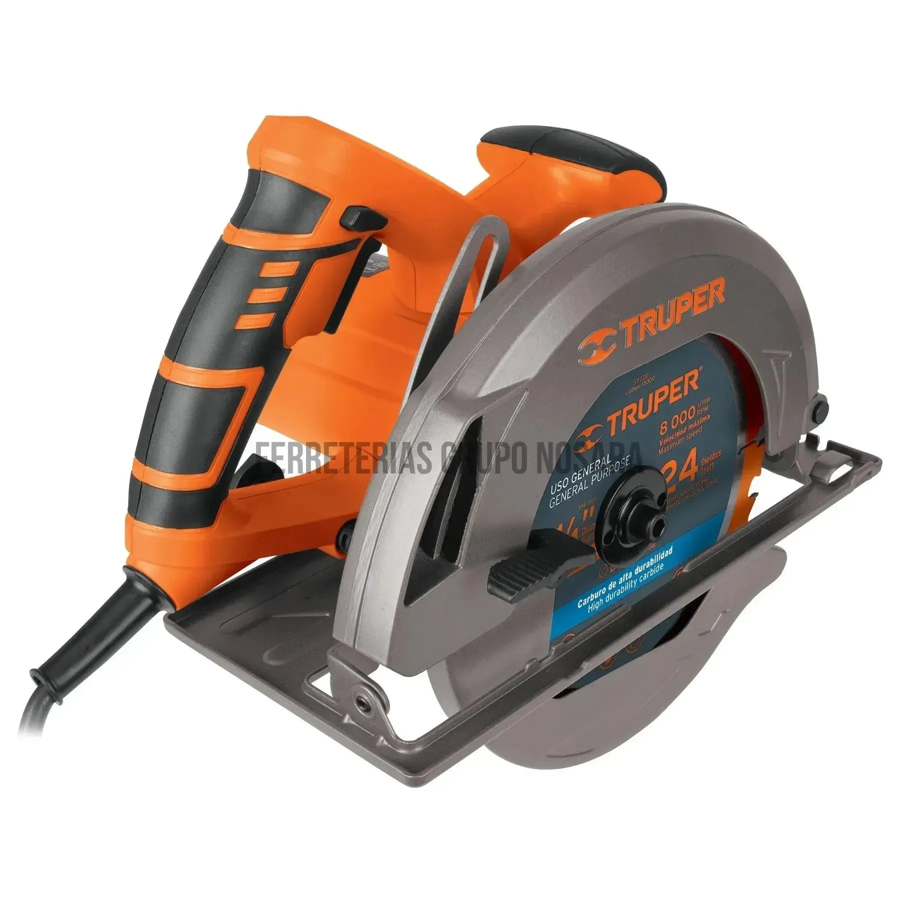 Sierra circular 7-1/4" 1500 W, profesional, Truper / 11004-