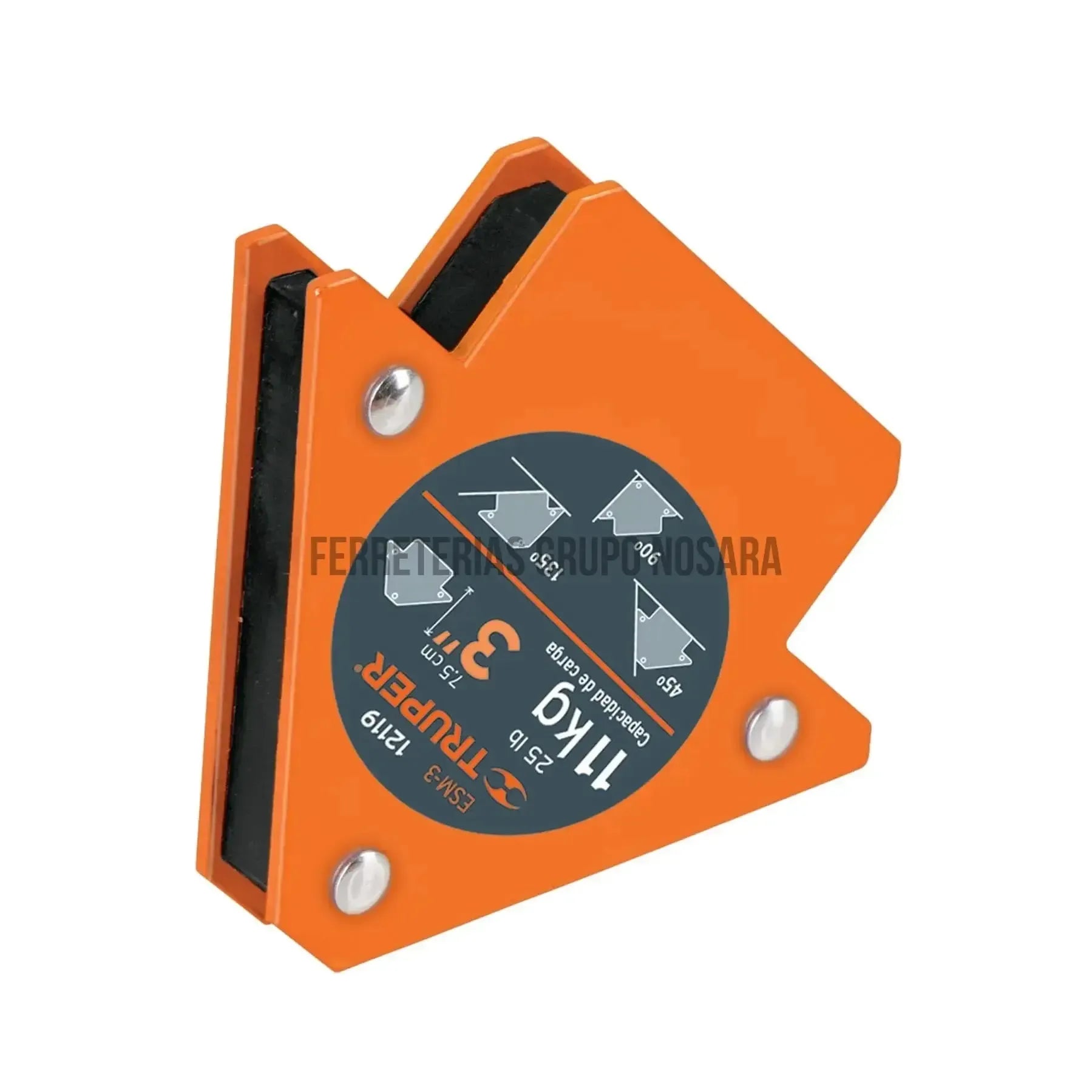 Escuadra magnética 3" para soldar, capacidad 11 kg, Truper / 12119-