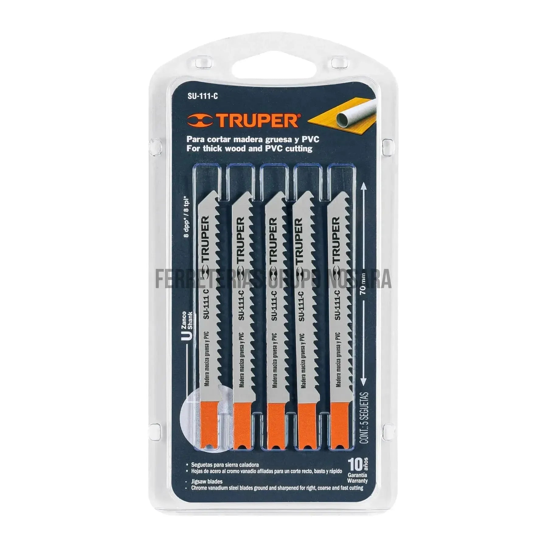 TRUPER HOJA CALADORA P/MADERA 5PZS 18137-