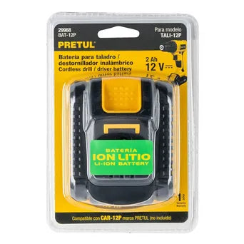 Bateria ión litio, 12 V para taladro TALI-12P, Pretul