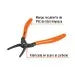 Pinza punta recta 7" para cerrar anillos, mango de PVC / 17361-