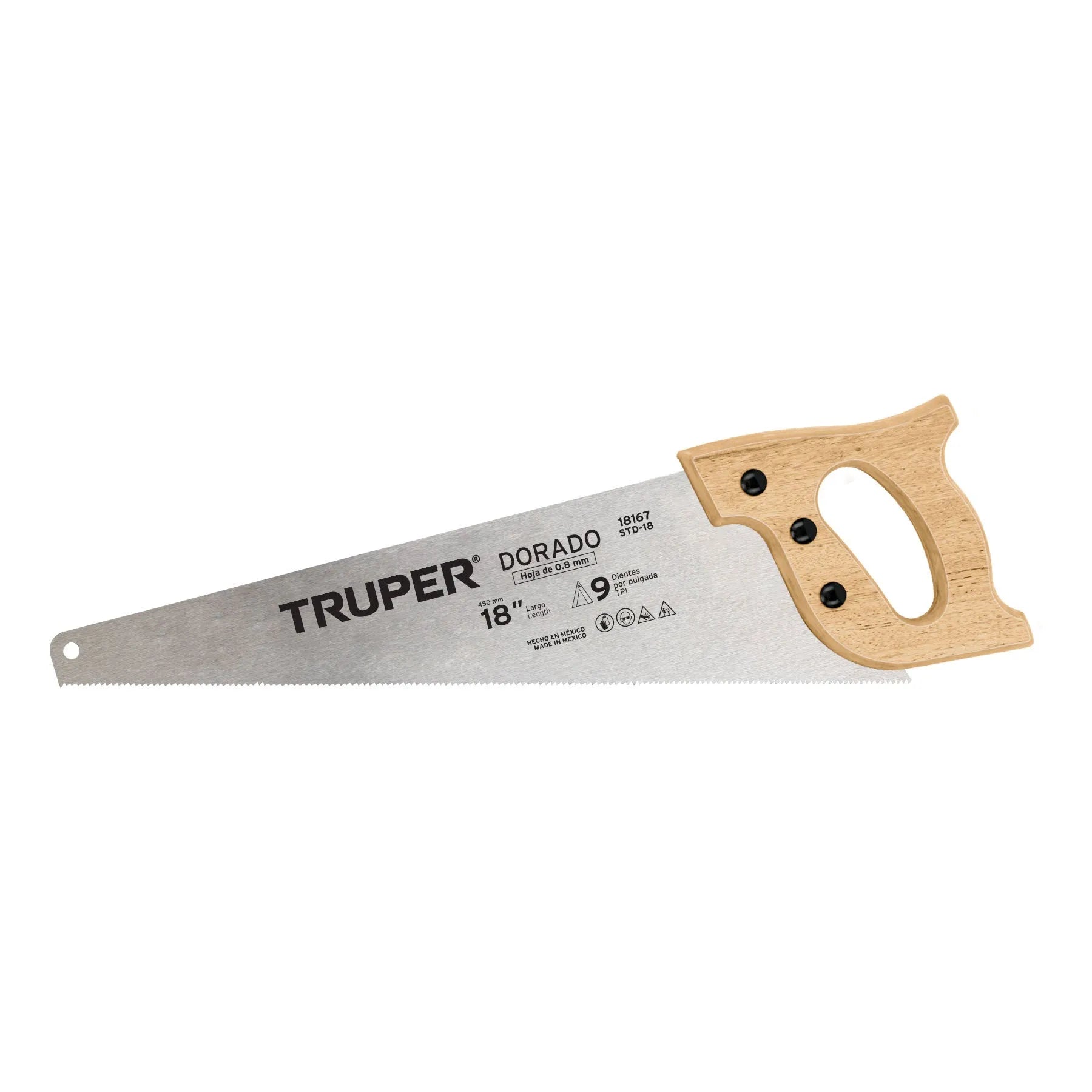 Serrucho 18" Dorado, 9 DPP, Truper/ 18167-