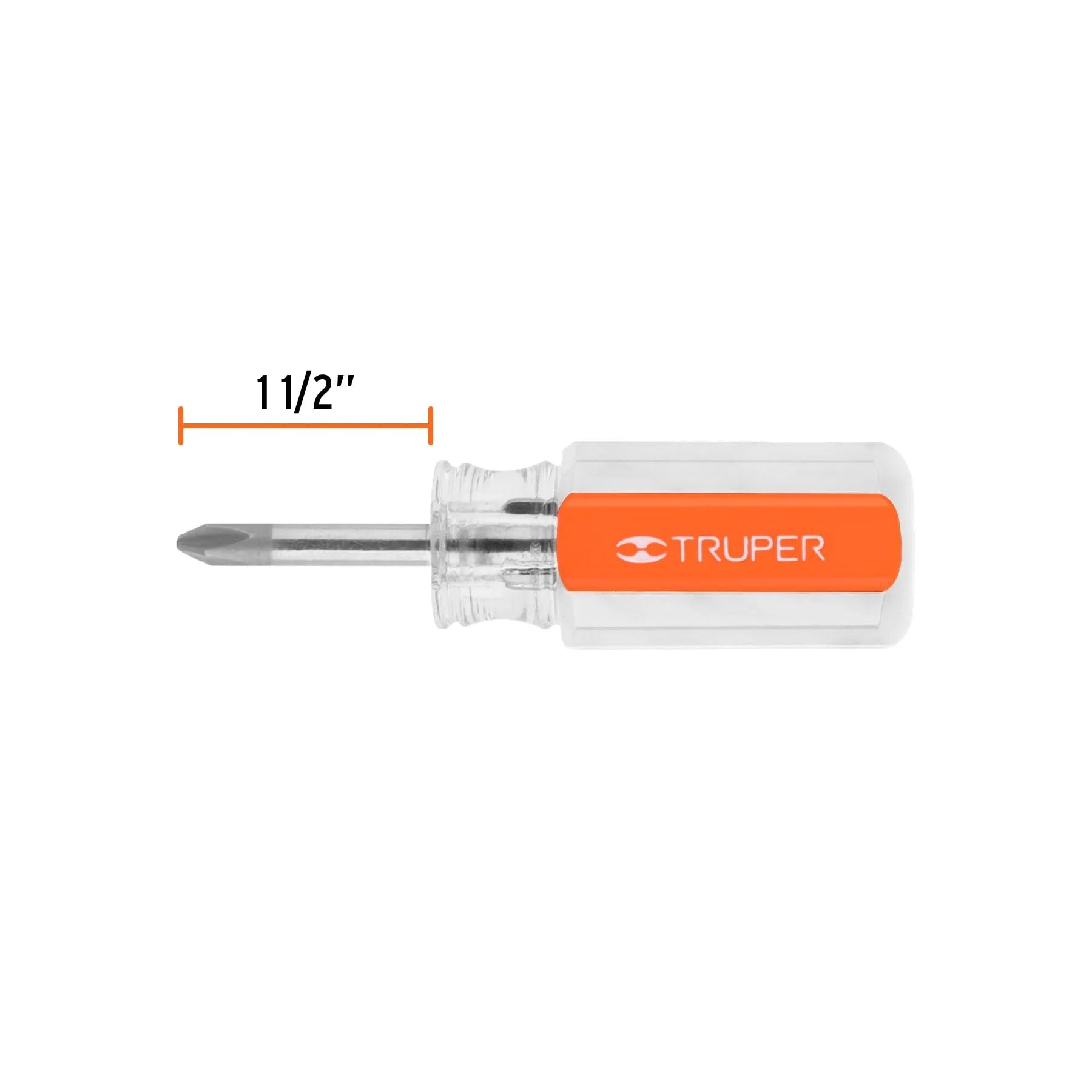 Desarmador de cruz 1/4" x 1-1/2" mango de acetato, Truper / 14071-