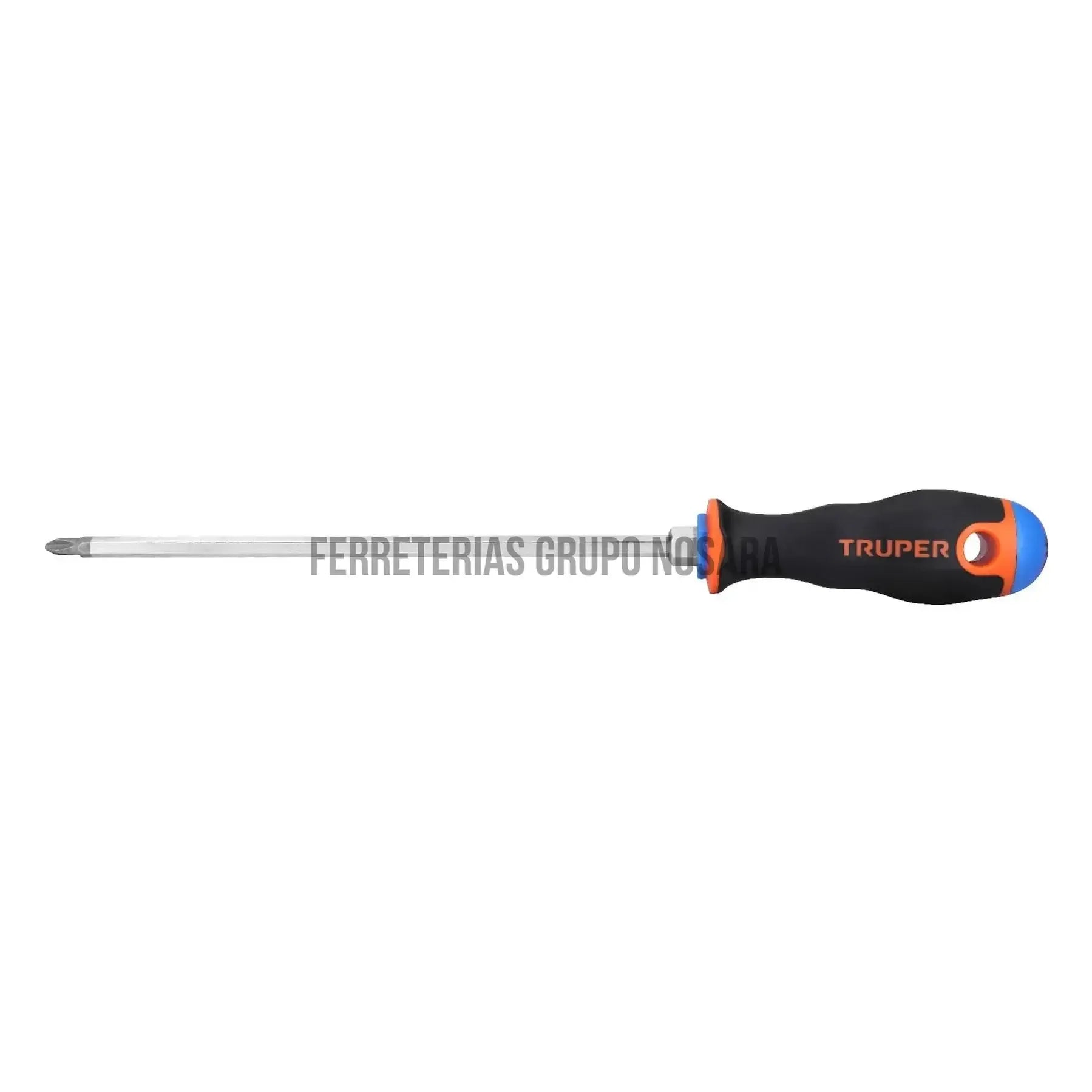 Desarmador de cruz 1/4" x 8" mango Comfort Grip, Truper / 14082-