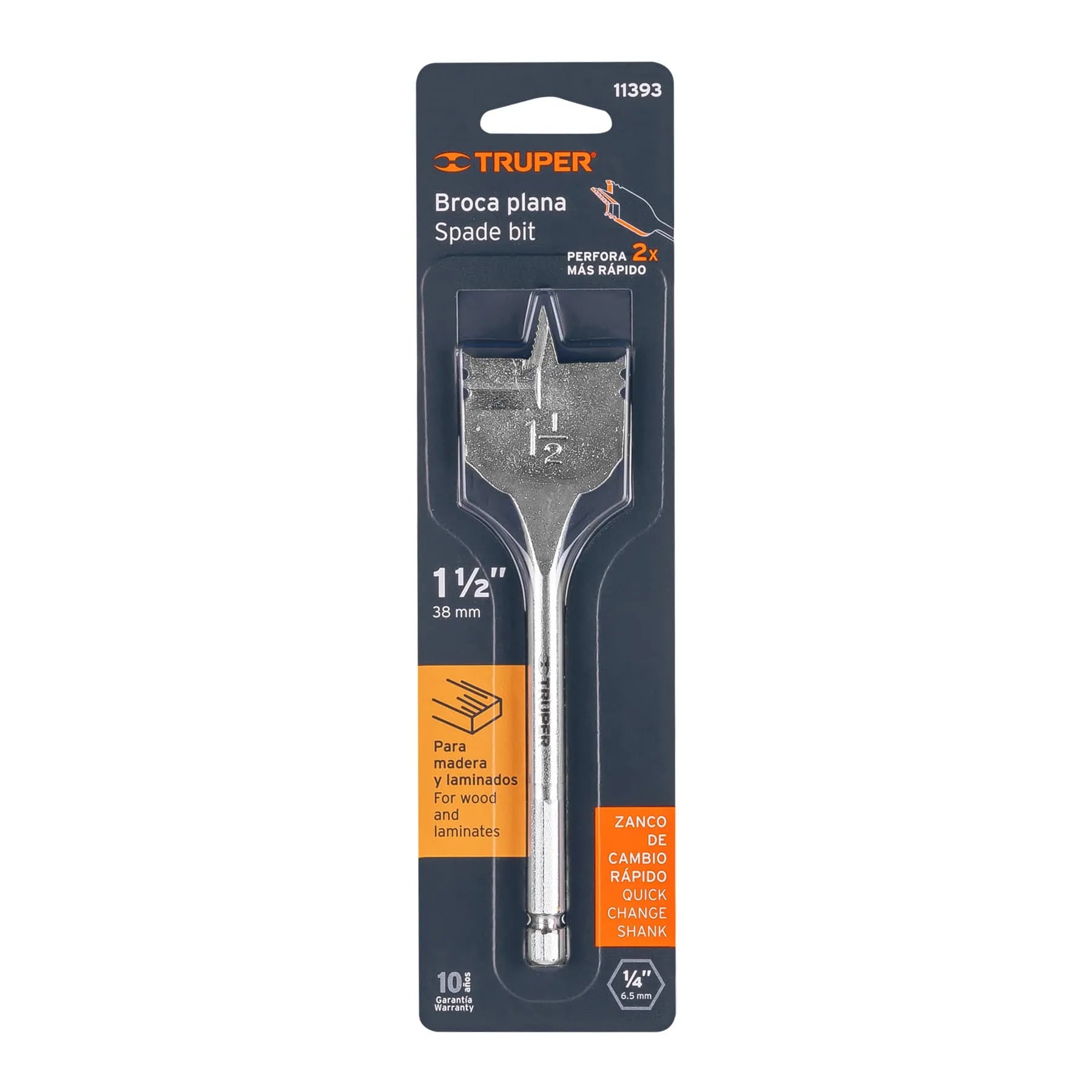 Broca plana de manita, 1-1/2 TRUPER / 11393