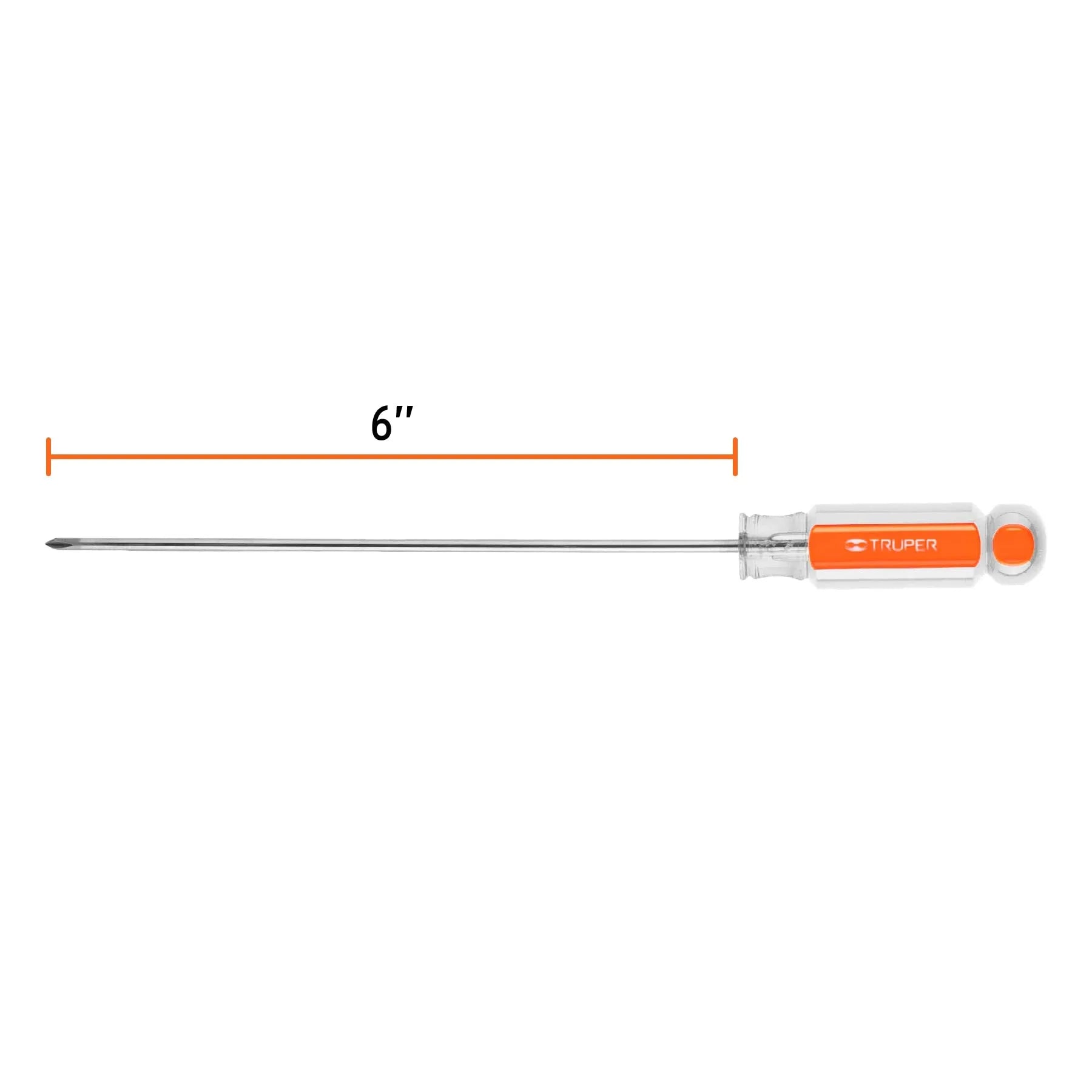 Desarmador de cruz 1/8" x 6" mango de acetato, Truper / 14056-