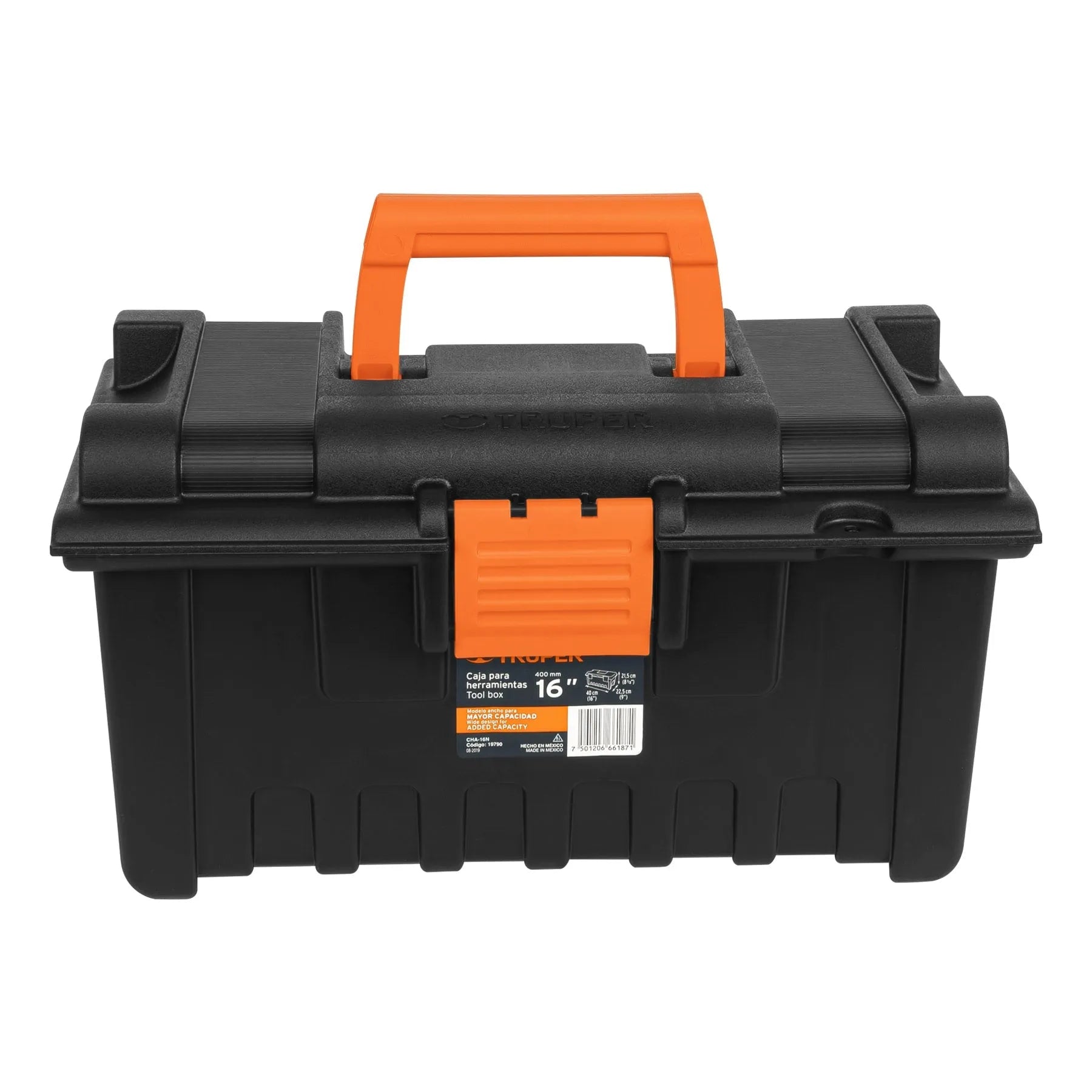 Caja para herramienta de 16" sin compartimentos, Truper / 19790-