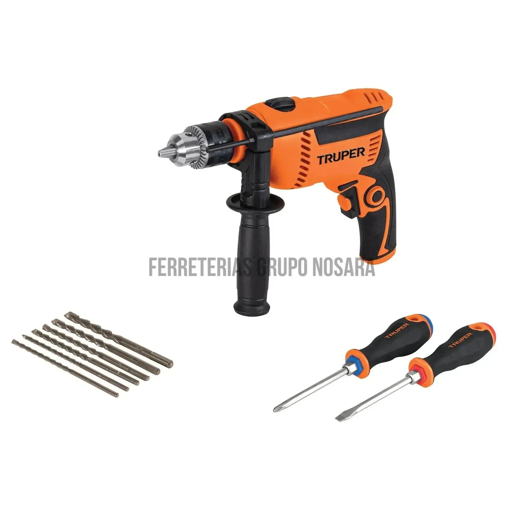 Rotomartillo 1/2" 650 W, 6 brocas y 2 desarmadores, Truper / 100291-