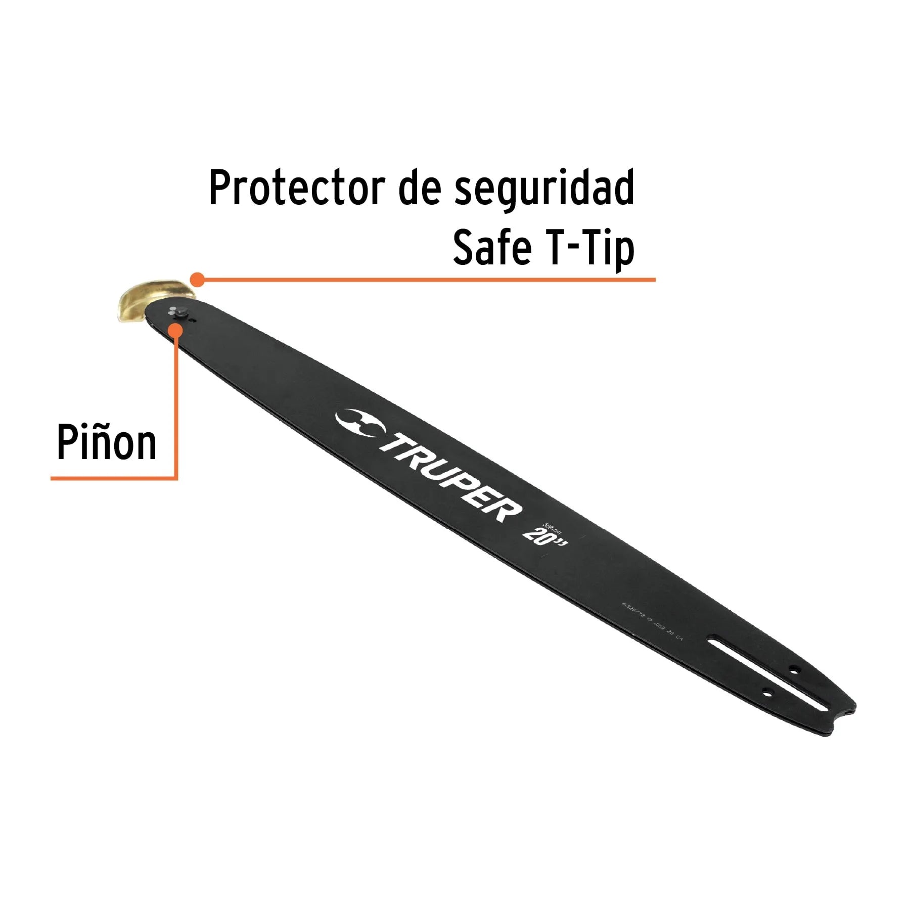 Barra de repuesto 20" para motosierra a gasolina, Truper /  16634