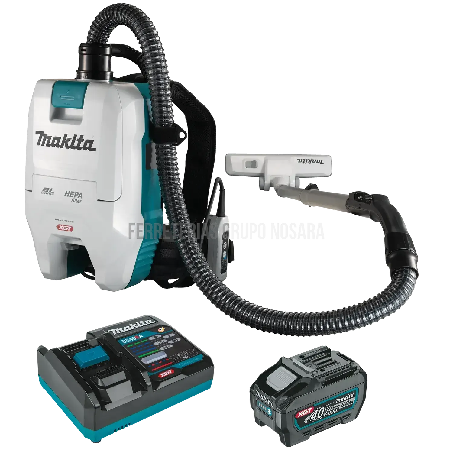 MAKITA ASPIRADORA DE MOCHILA+BAT+CARGAD-