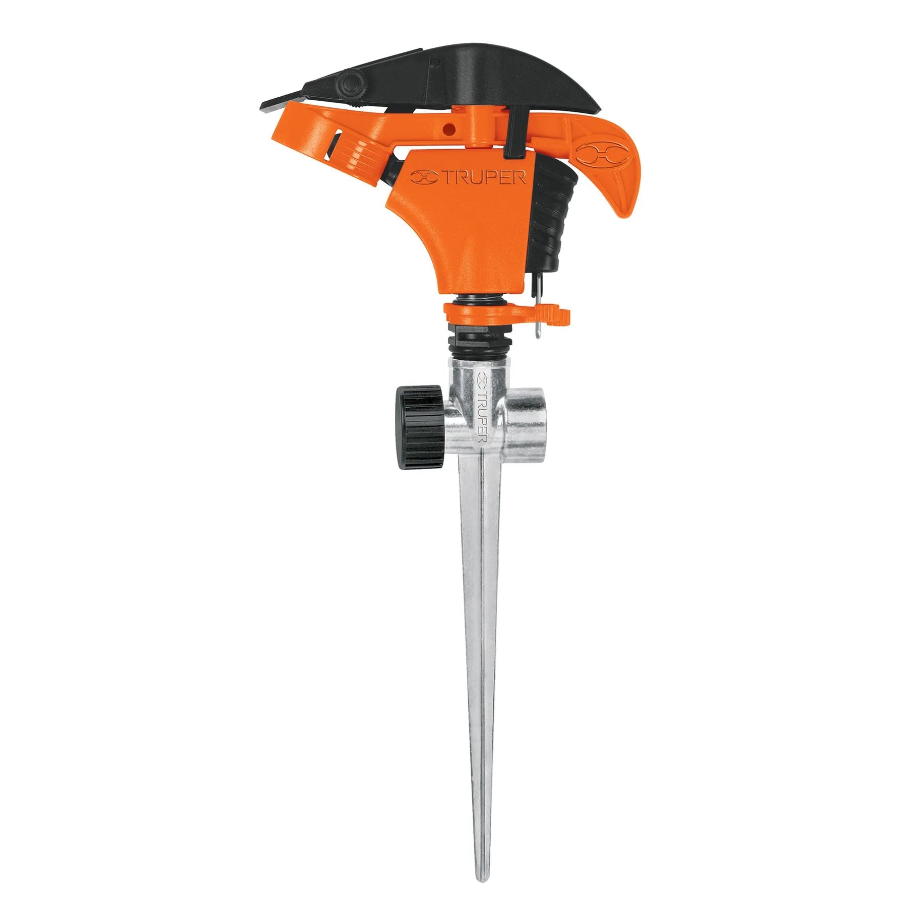 Aspersor plástico dos vías, estaca de 11", Truper / 10339