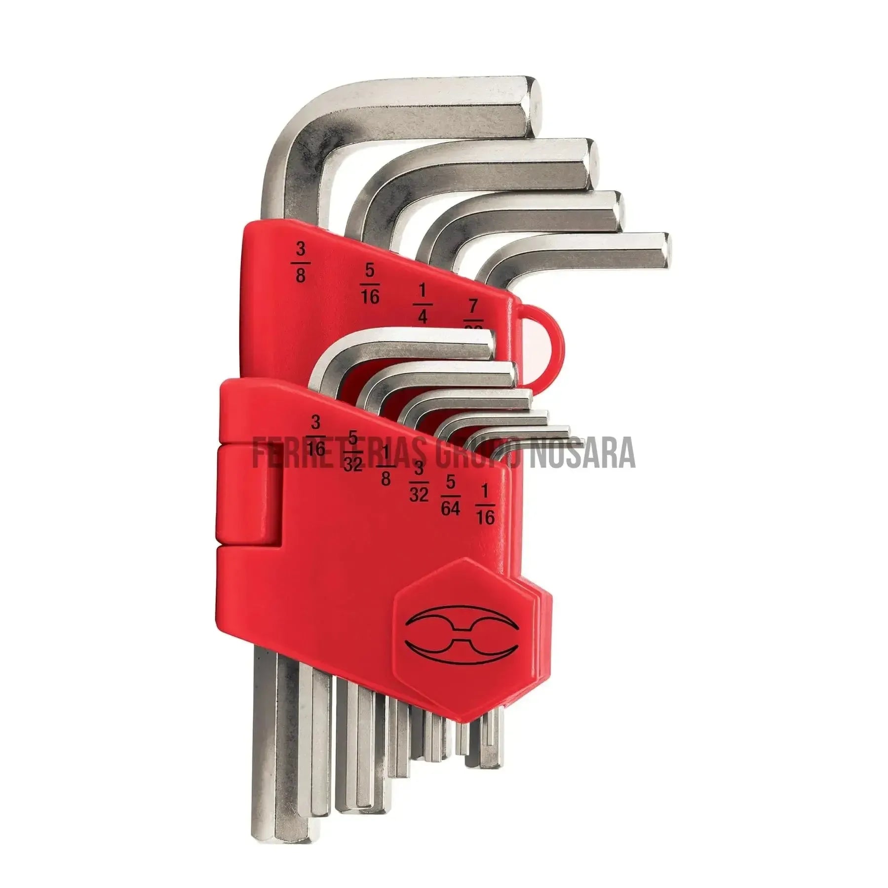 Juego 10 llaves allen std punta hexagonal con organizador / 15539-