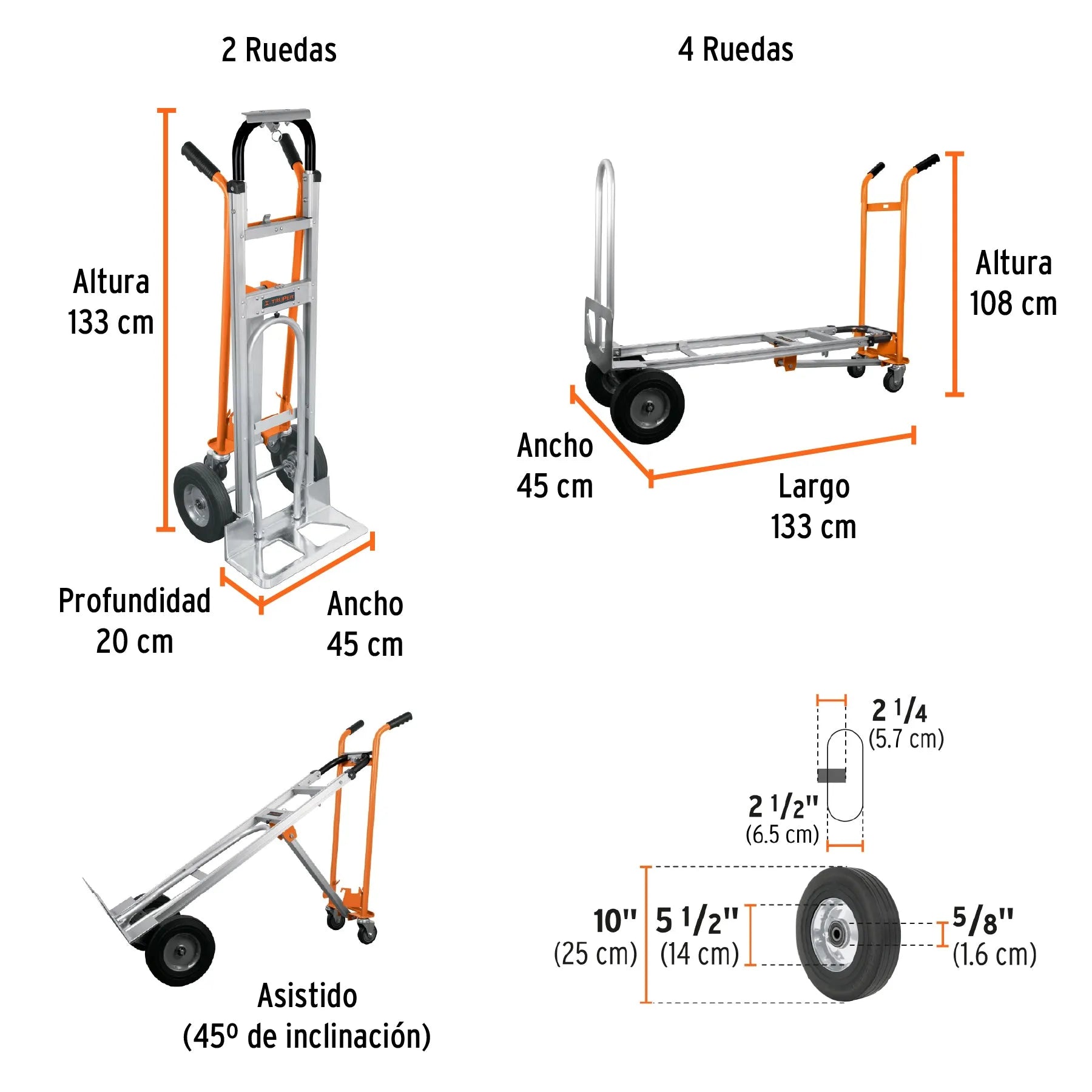 TRUPER PERRA DE CARGA ALUM 250K 16188-