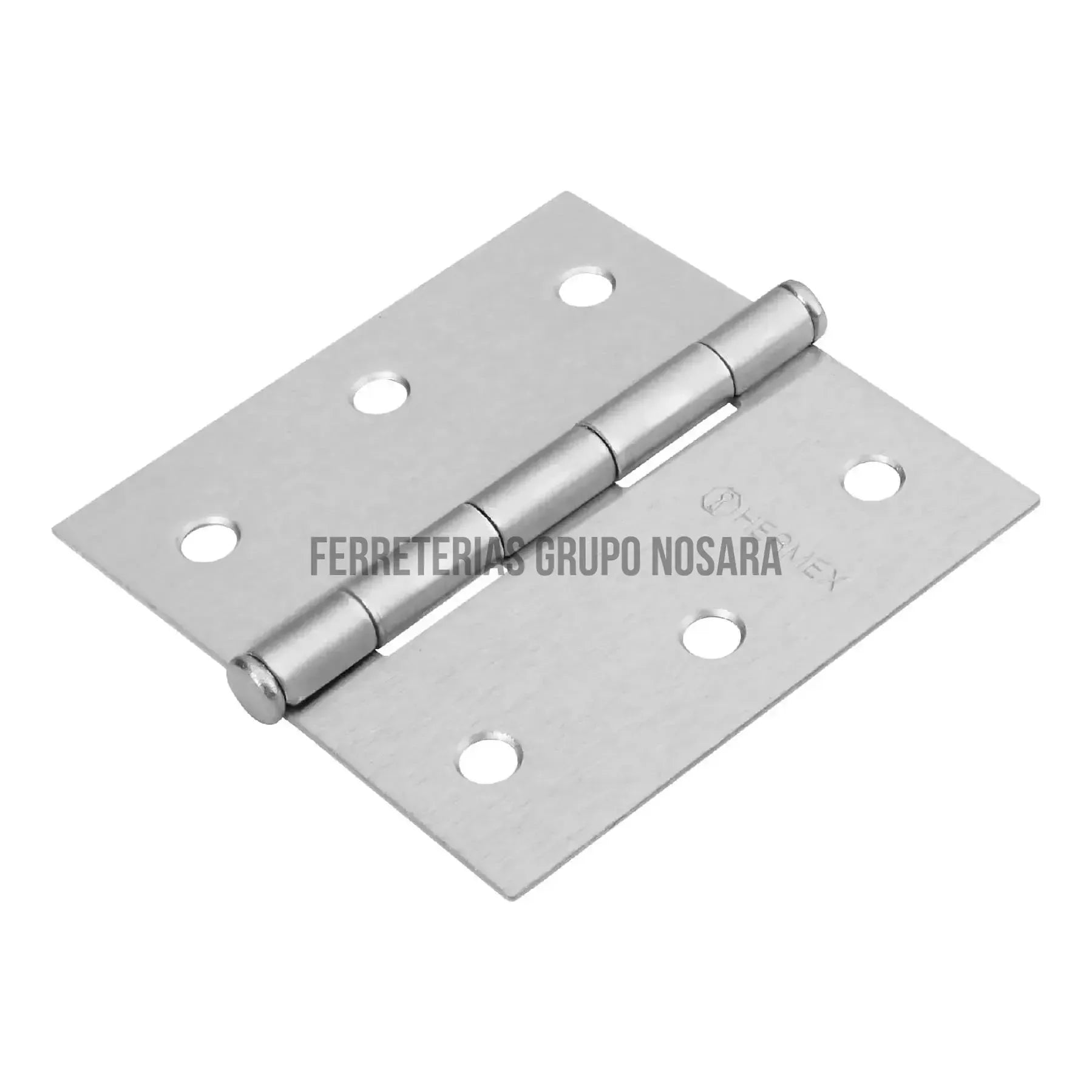 Bisagra cuadrada 3", acero cromo mate, plana, Hermex Basic / 23687-