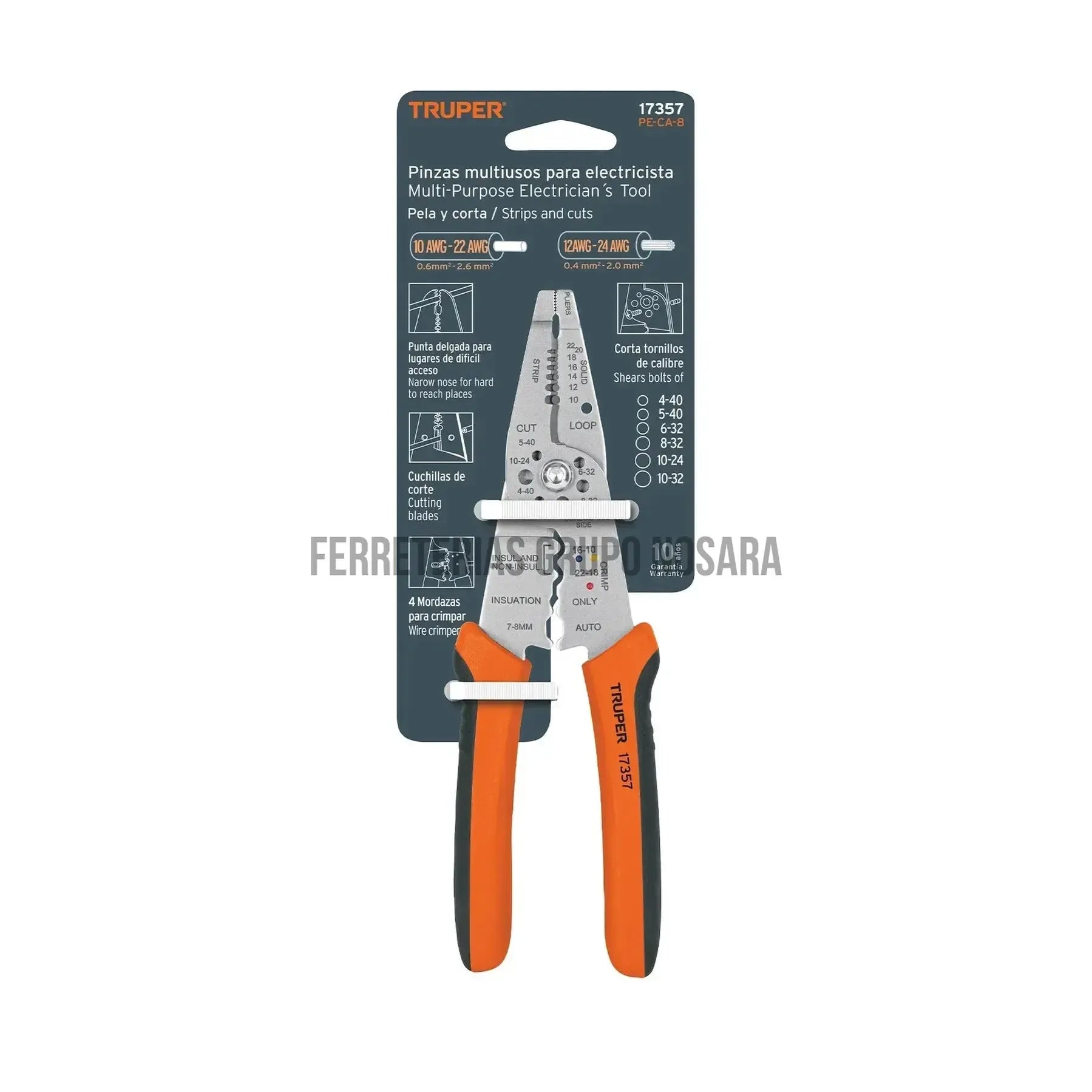 TRUPER ALICATE PELA CABLE 8" 17357-