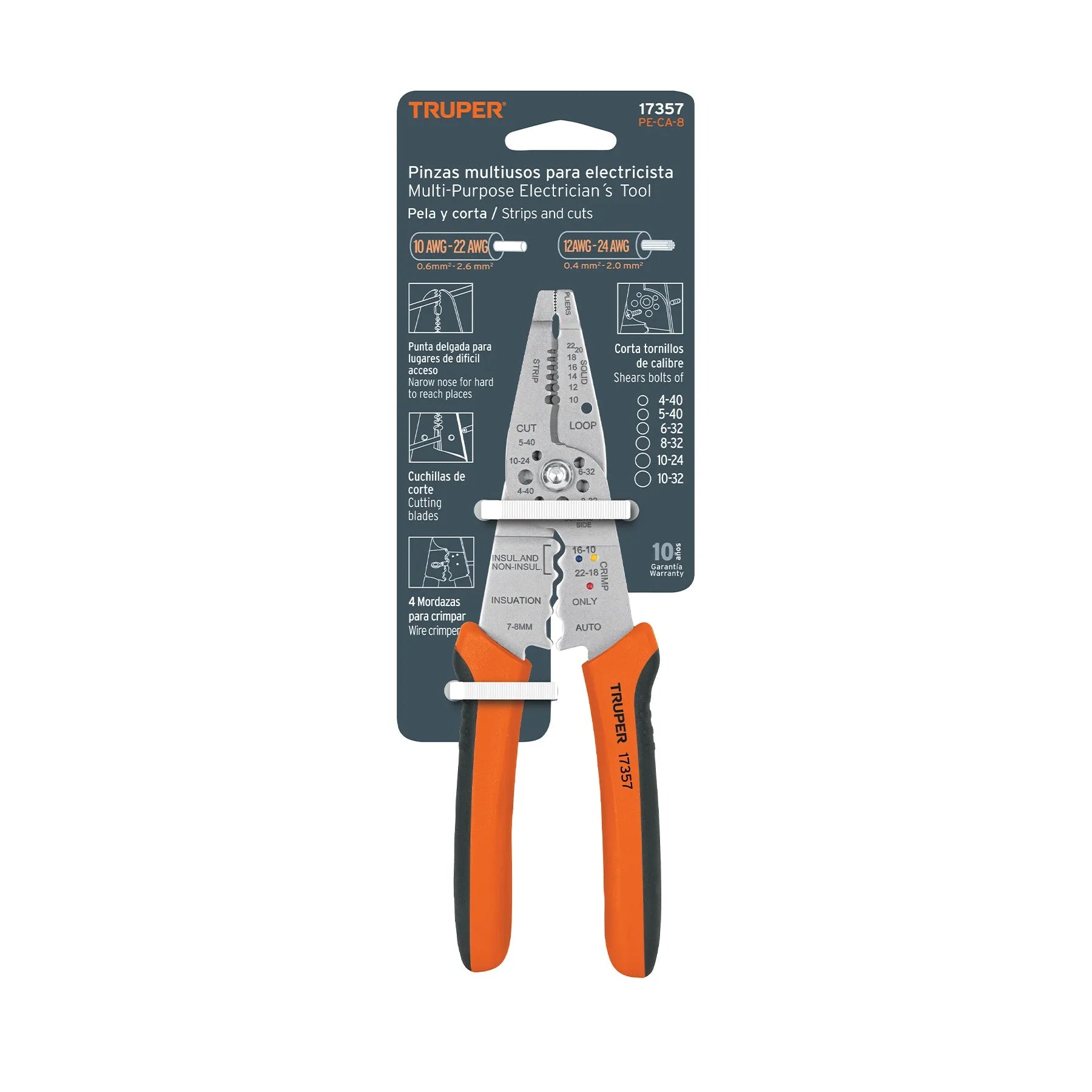 TRUPER ALICATE PELA CABLE 8" 17357-