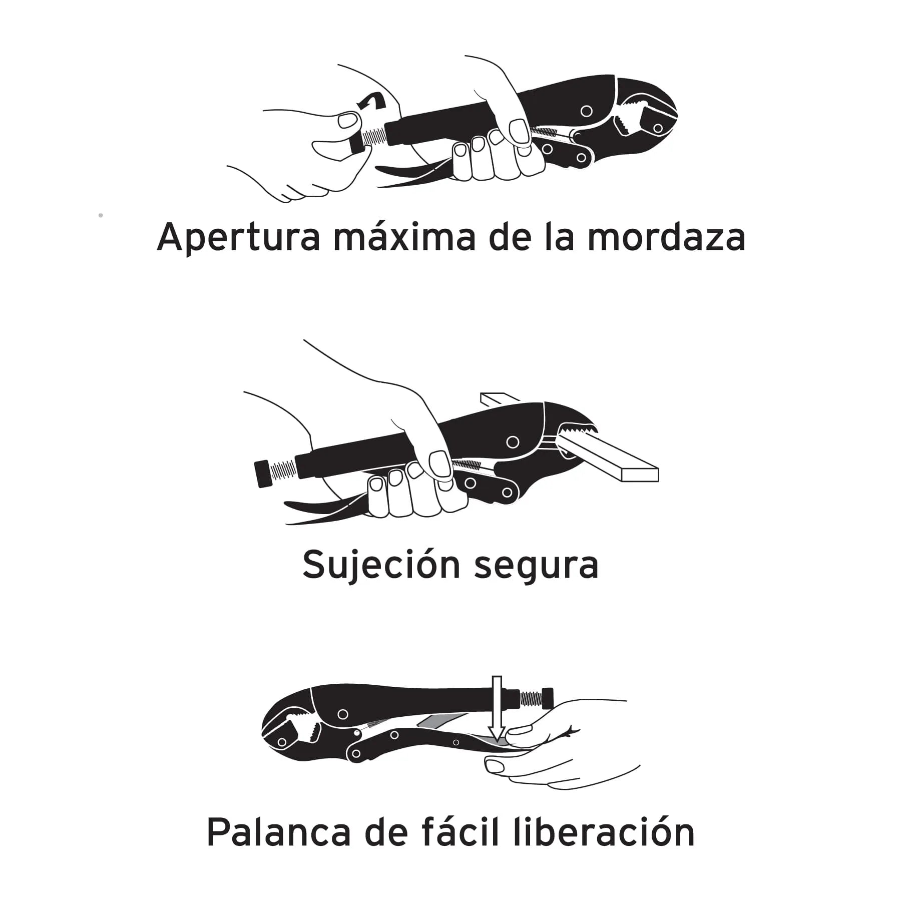 Truper Pinza de presión 10' mordaza recta / 17424-