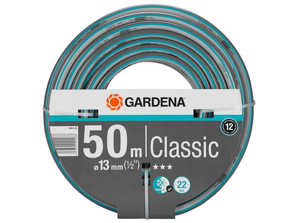 GARDENA Garden Hose Classic 1/2 50M grey/turquoise, / 18010-20