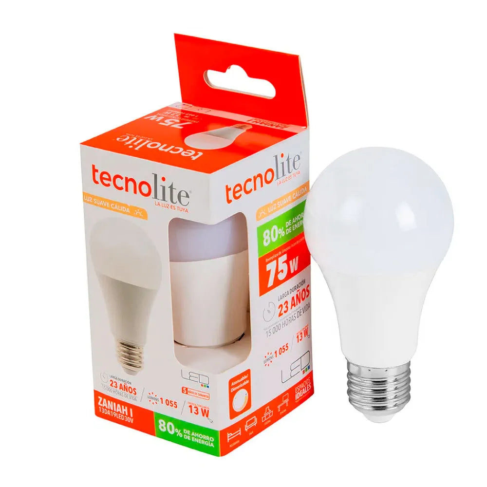 TECNO LITE BOMBILLO LED 13A19LED30V200
