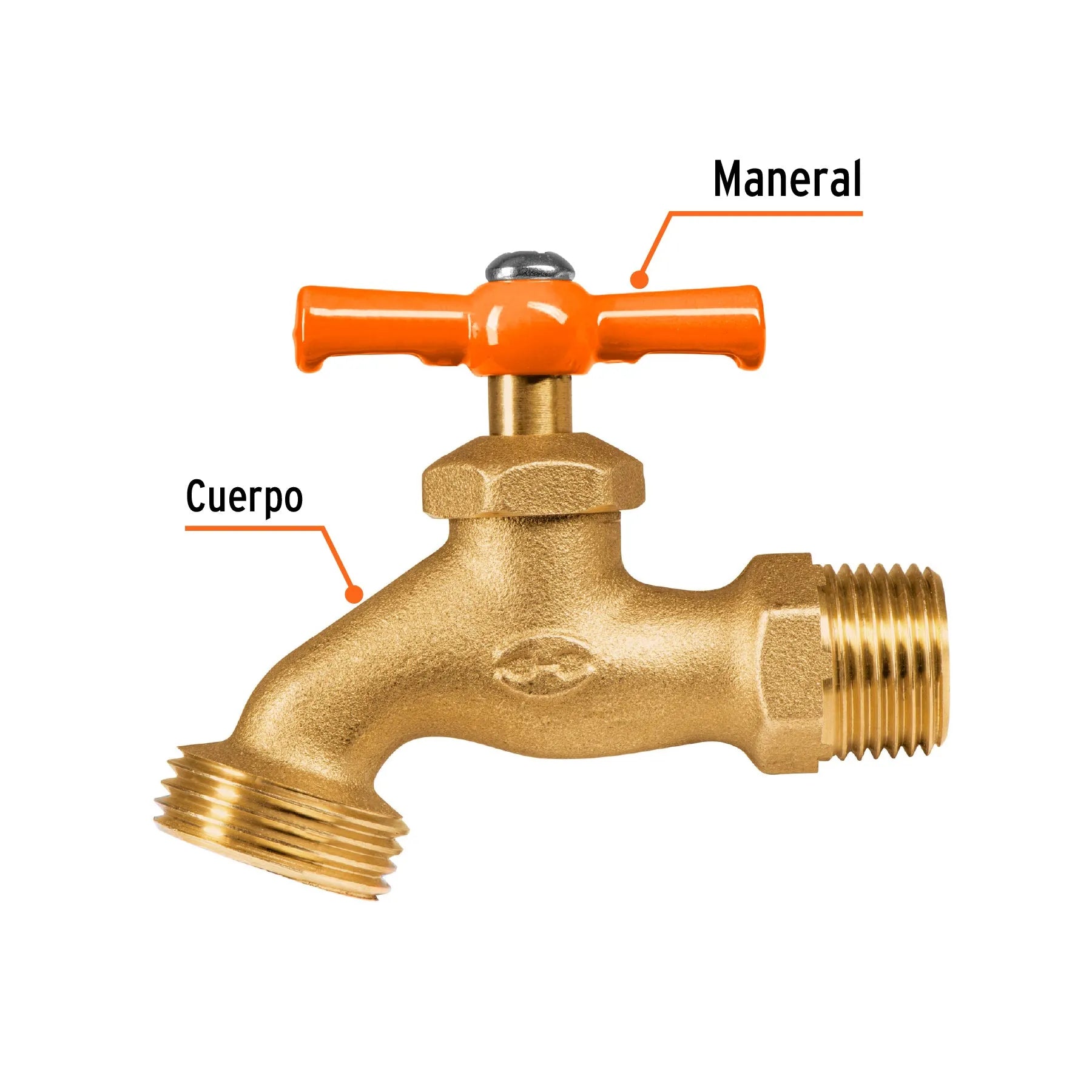 Llave de nariz para jardín, 1/2" en blíster, Truper / 13147