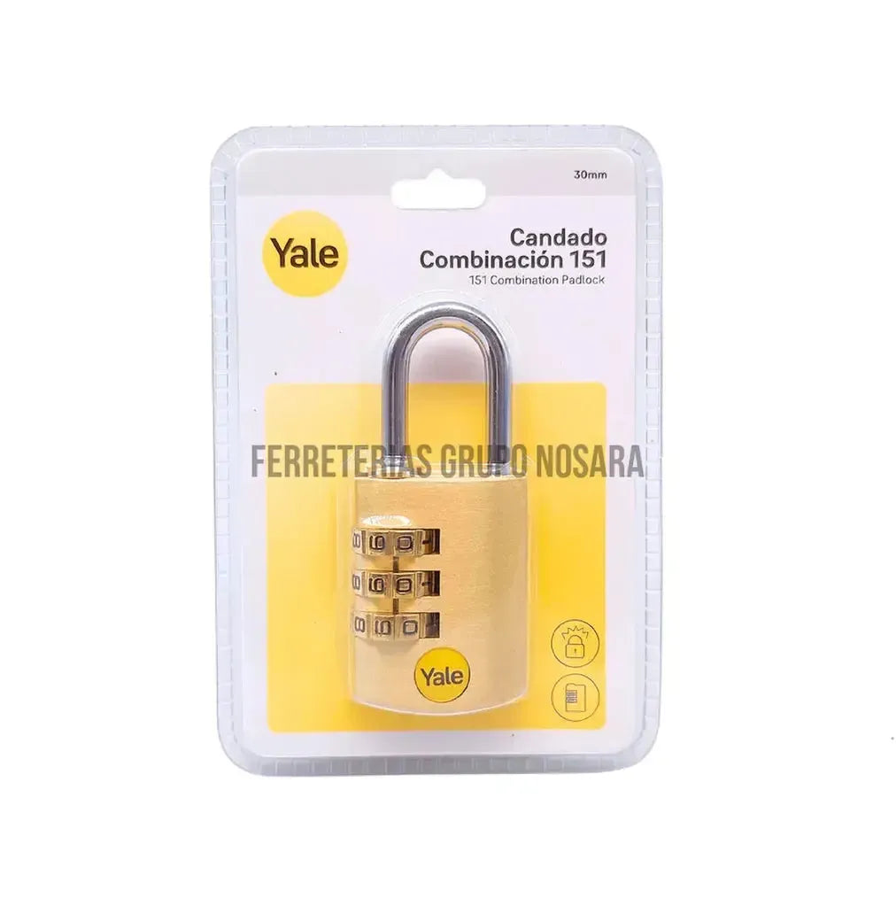 YALE CANDADO 40MM Y151-40 BL COMBINACION-