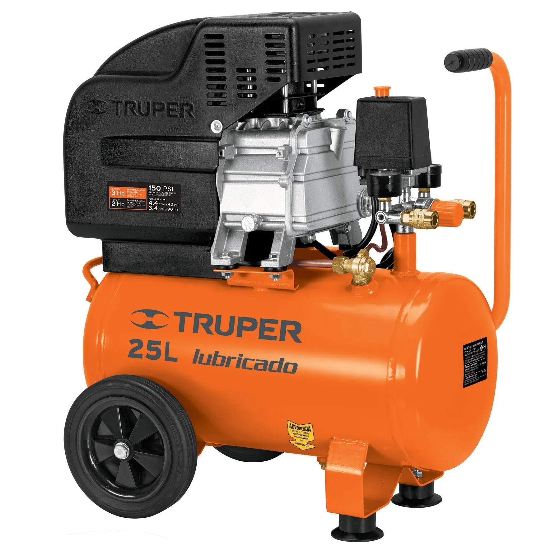 Compresor horizontal 25L, 3 HP (potencia máxima), 127 V / 15006-