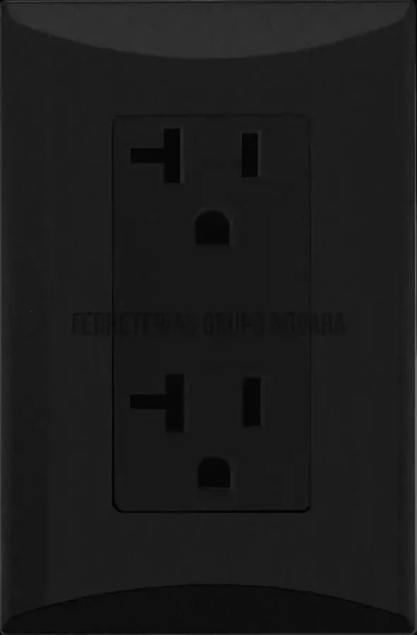 EAGLE TOMA DOBLE 20A 125V #1020-BK PLATA-