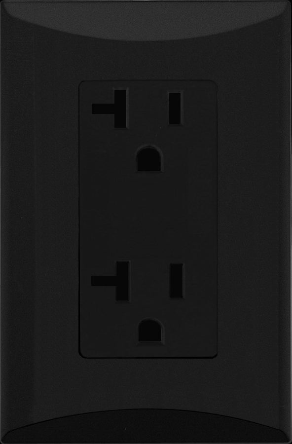 EAGLE TOMA DOBLE 20A 125V #1020-BK PLATA