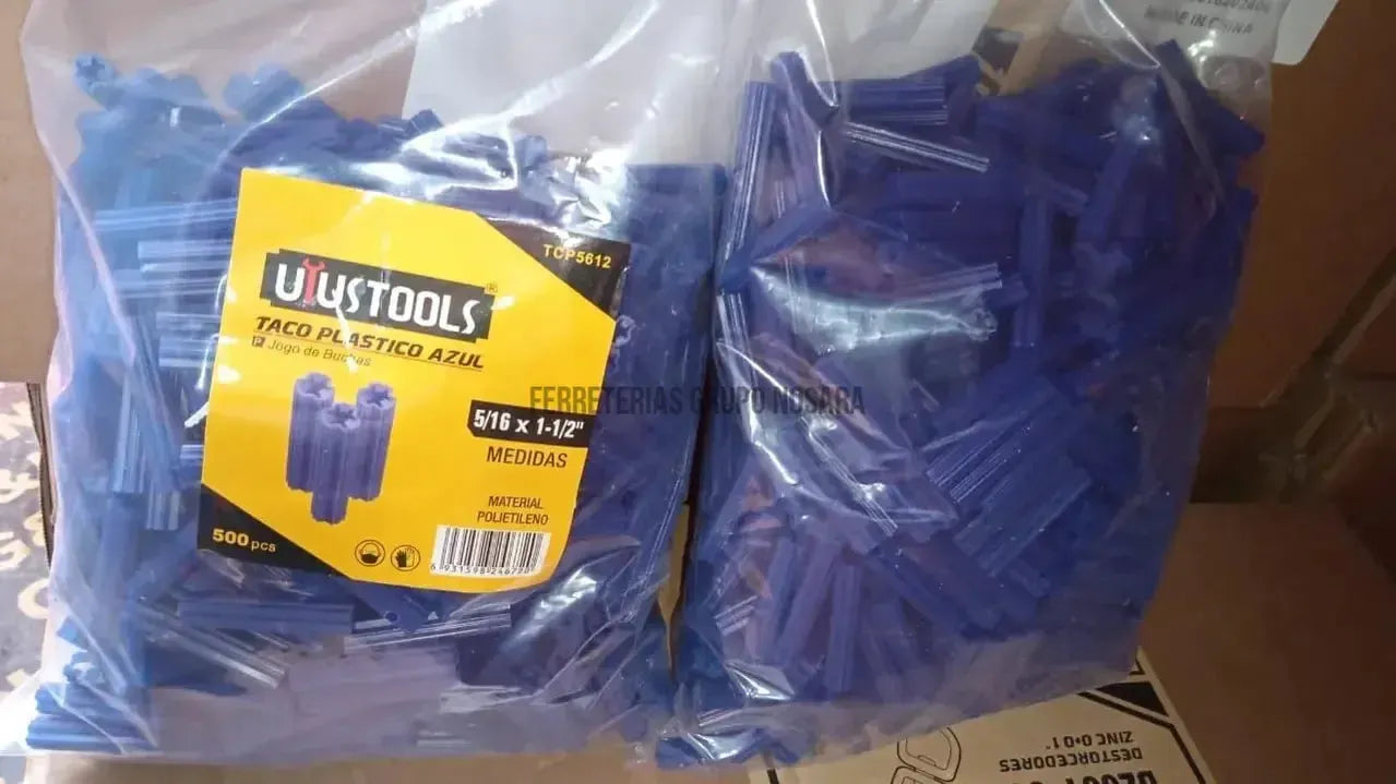 UYUS TACOS PLASTICO AZUL 5/16 TCP5612-