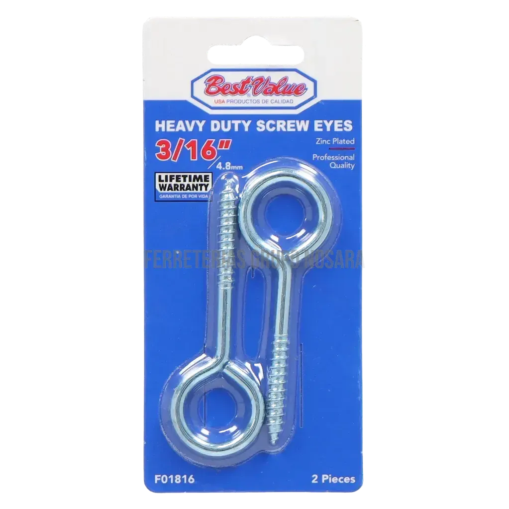 BEST VALUE CLOSED HOOK 3/16X3.5 2PZ F018