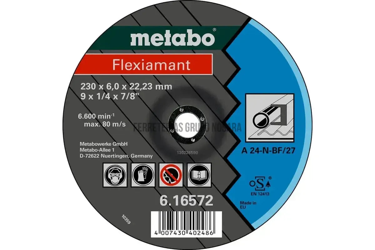 METABO DISCO ESMERIL 4.1/2"" #16726-103118-4007430402882